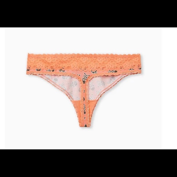 Torrid Leopard Wide Lace Thong Cotton Panty - Picture 3 of 3